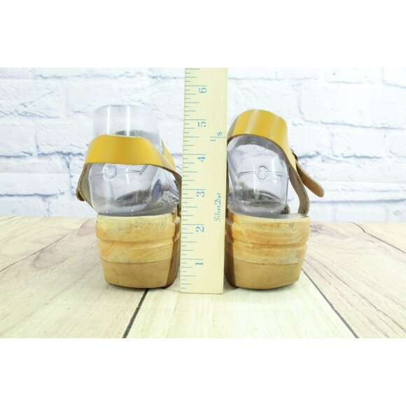 Troentorp Anna Yellow Leather Braided Adjustable Strap Casual Sandals Size 9 - Picture 6 of 9